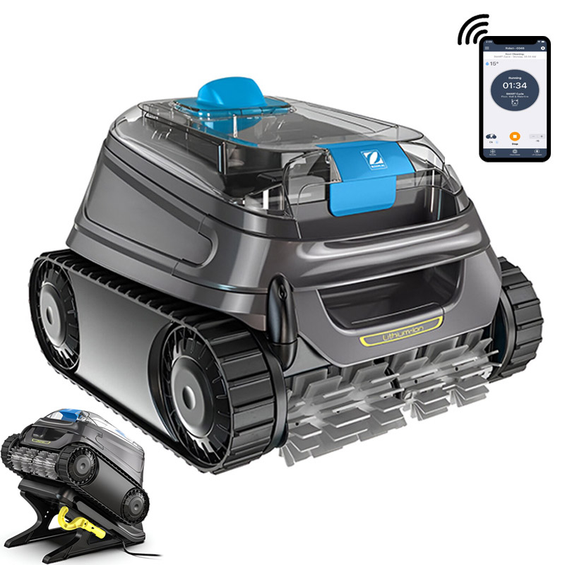 Robot Limpiafondos C1 Con Batería, Doble Filtro, 7 Modos Y App, Autonomía De 180 Min, Para Piscinas De Hasta 150 M², Color Gris Mica