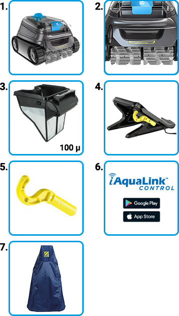 Kit premium Robot piscina senza filo Zodiac CNX LI 52 iQ Freedom